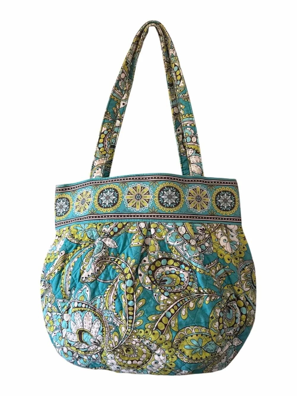 Vera Bradley Peacock Paisley Morgan Bag & Matching Pouch Set